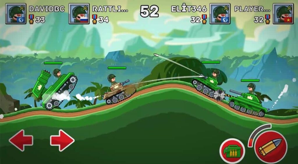 Multiplayer Mode on Hills of Steel game
