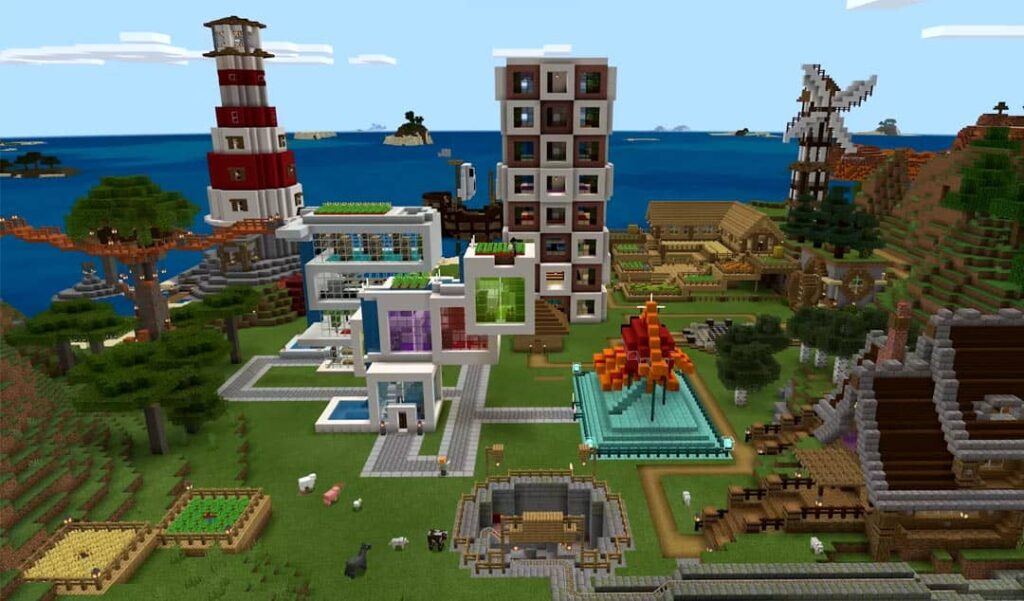 Create your own world in the Minecraft game